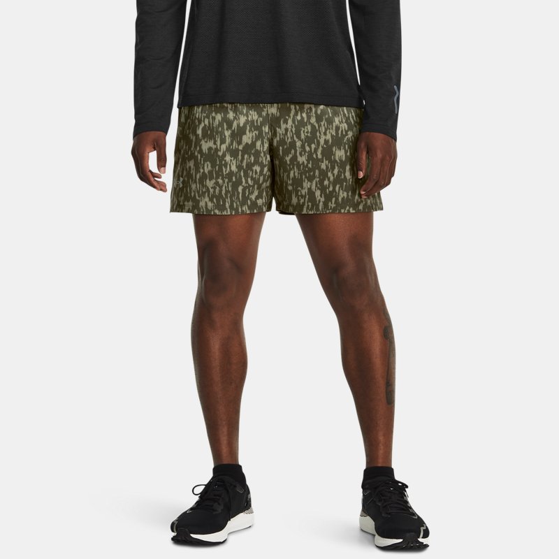 Men's Under Armour Launch Elite 5'' Shorts Canyon Clay / Marine OD Green / Reflective M